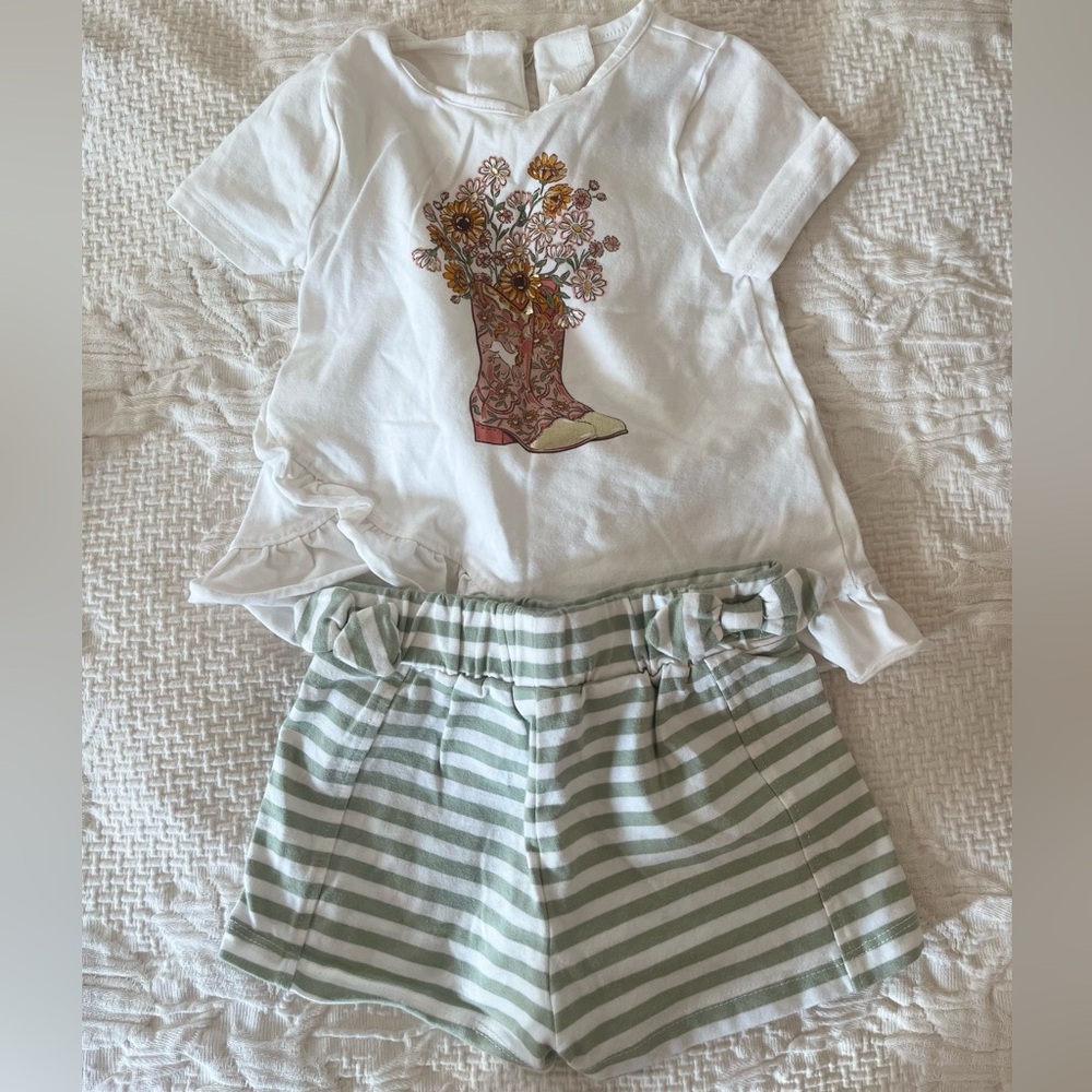 Floral Sets!! Little girls 12 months worn once! 3 sets